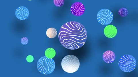 Animated Background Rotating Cirle Blue Background Stock Footage 183807835