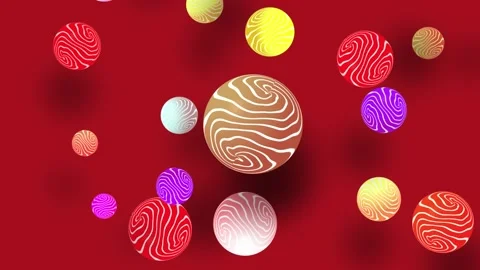 Animated Background Rotating Cirle Red Background Stock Footage 183805409