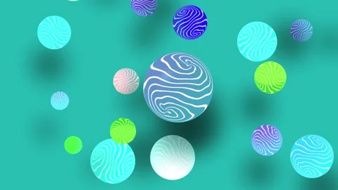 Animated Background Rotating Cirle Teal Background Stock Footage 183807902