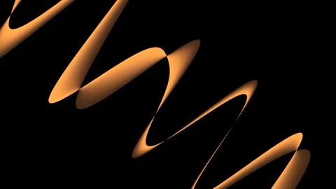 Animated background of a rotating orange 3D helix. Stock Footage 317292351