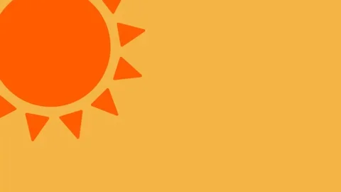 Animated background of the scorching sun moving Stock Footage 323144538