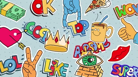 Animated Background Set Doodle Symbols Stock Footage 166286384