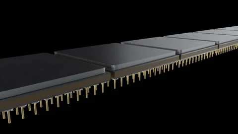 Animated background showing massive computational activity. CPU concept. Data Stock Footage 117038370