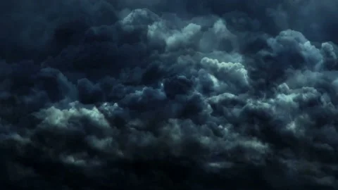 Animated background shows very dark blue storm clouds moving from right to left Stock Footage 160668236