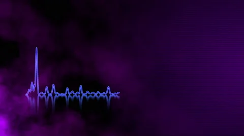Animated background smoke with audio elements high-tech waveform Stock Footage 66813936