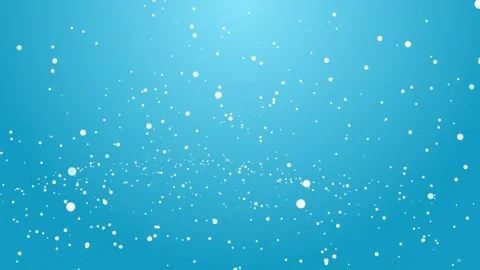 Animated background of snow falling from the blue sky to the ground Stock Footage 173828467