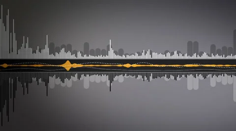 Animated background with sound waves Stock Footage 35602524