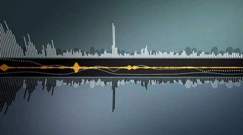 Animated background with sound waves Stock Footage 35603201