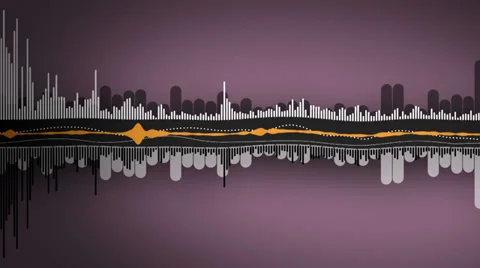 Animated background with sound waves Stock Footage 35608570