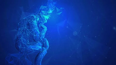 Animated background of thinking man form... | Stock Video | Pond5
