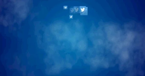 Animated Background of Twitter on the Movement Stock Footage 108986183