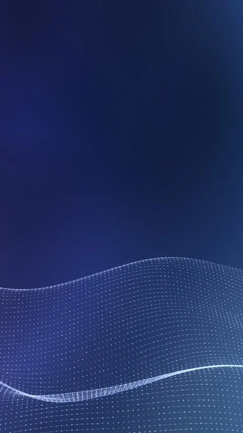 Animated background wallpaper of vibrant blue gradient waves Stock Footage 283690917