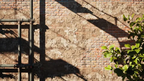 Animated background with a weathered brick wall Stock Footage 289169898