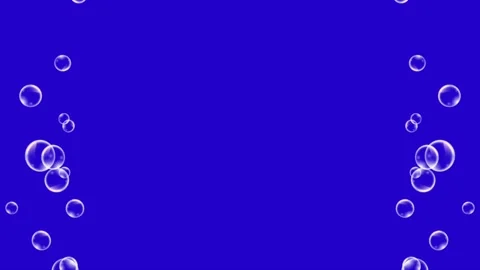 Animated background of white bubbles on a blue screen Stock Footage 132356377