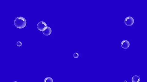 Animated background of white bubbles on a blue screen Stock Footage 132356396