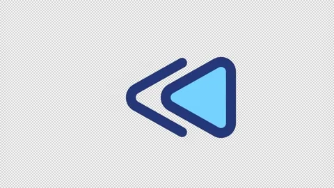 Animated backwards color ui icon | Stock Video | Pond5