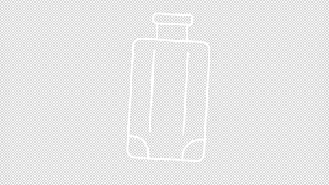 Animated bag white line icon Stock Footage 238008998