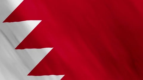Animated Bahrain Flag Waving in the Wind Stock Footage 168224013