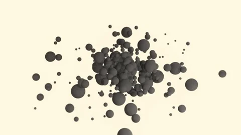 Animated balls or bubbles of different sizes spinning around. Stock Footage 276755616