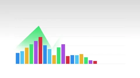 Animated Bar Chart and Area Graph Data Infographic Build Up Stock Footage 337879992