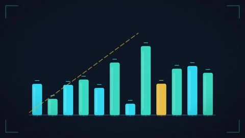 Animated Bar Chart Bars Rising Business Growth Infographic Video stock 346993964