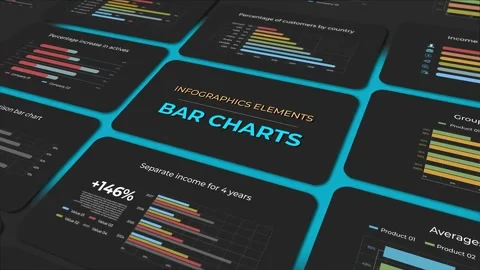 Animated Bar Chart Infographics Pack for Data Visualization 스톡 After Effects