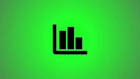 Animated bar chart showing decreasing trend motion graphic Stock-Footage 346490947
