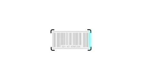 Animated bar code technology concept Video stock 257845196