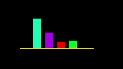 Animated bar graph chart colorful data business finance marketing abstract .. Stock Footage 317072155