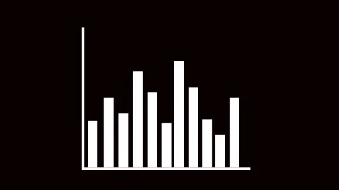 Animated bar graph chart data visualization business finance financial repo.. Stock Footage 321443311