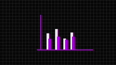 Animated bar graph data visualization purple white abstract background 4k m.. Stock Footage 321586941