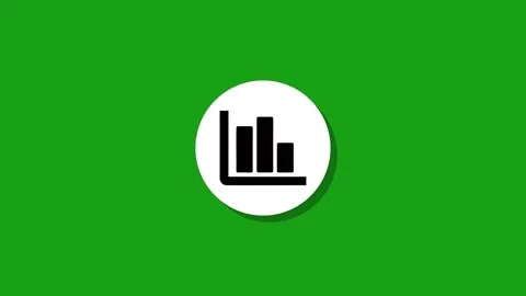 Animated bar graph icon appearing on green screen background, symbolizing s.. 動画素材 327762891