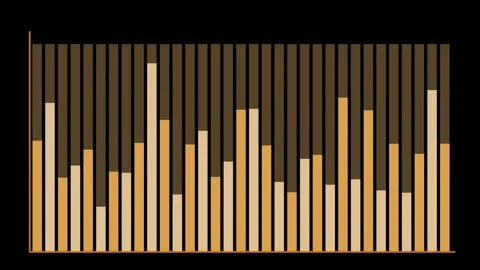 Animated Bar Graph Transitioning to Dynamic Financial Data Visualization Video stock 318939390