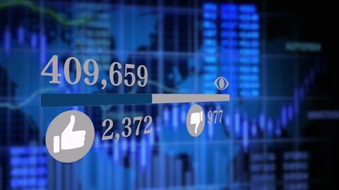 Animated Bar Graphic Accounting Views Likes Statistics Data Vídeos de archivo 86826577