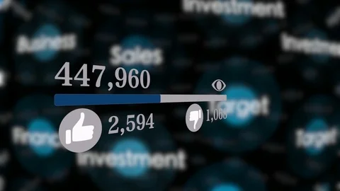 Animated Bar Graphic Accounting Views Likes Statistics Data Stock Footage 86826679