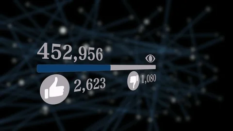 Animated Bar Graphic Accounting Views Likes Statistics Data Stock Footage 86826853