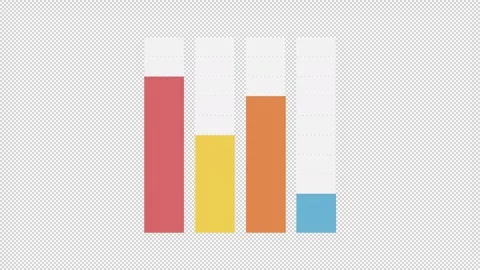 Animated bar graphs blocks Stock Footage 278020411