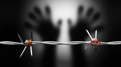 Animated barbed wire Stock Illustration