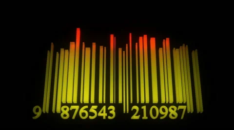Animated barcode lines as music equalizer Stock Footage 63768227