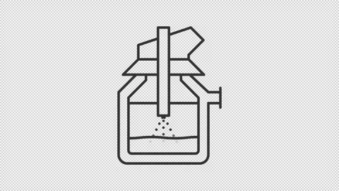 Animated basic oxygen furnace line icon Stock Footage 321859062