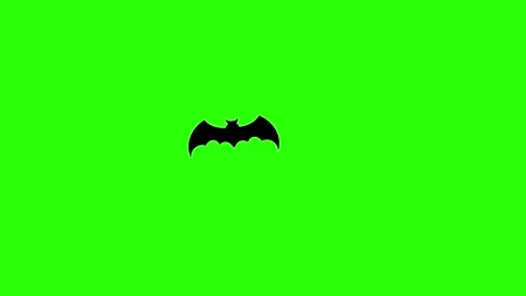 Animated bats flying and flapping wings on chroma key green screen for Hall.. Stock Footage 336590374