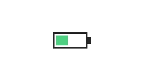 Animated Battery Icon Powering Up Stock Footage 313011065