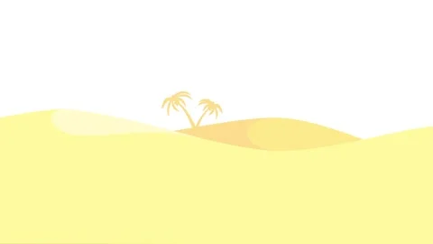 Animated beach and desert landscape on a green screen. Stock Footage 301429723