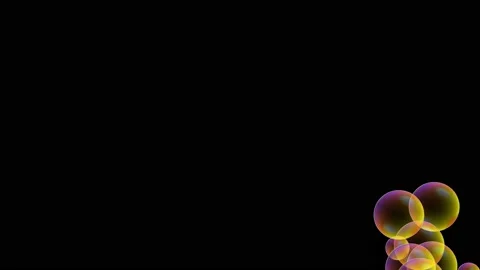 Animated Beautiful Bubbles on Black Background Stock Footage 211550573