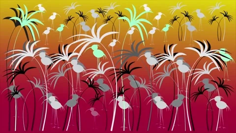 Animated beautiful tropical background. Stock Footage 146792427