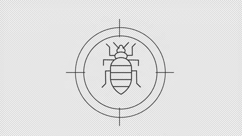 Animated bedbug icon Stock Footage 277185176