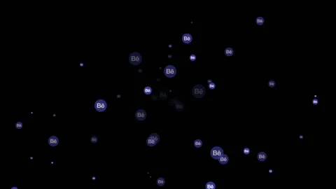 Animated Behance logo explosion Stock Footage 142672886