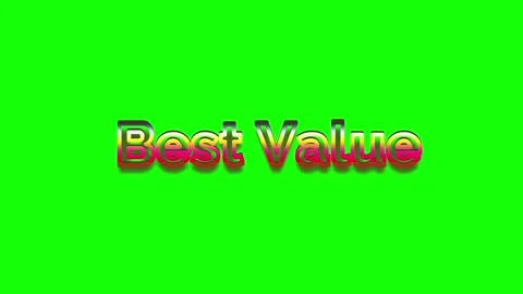 Animated best value text on green background Stock Footage 337611334