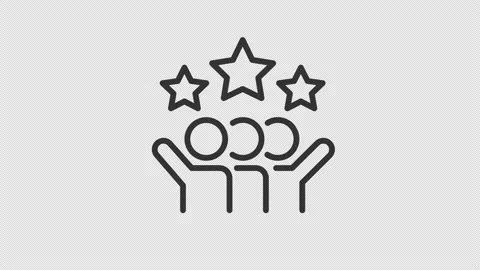 Animated best workers linear icon Stock Footage 211824963