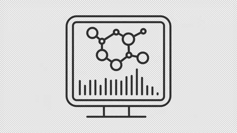 Animated bioengineering line icons Stock Footage 325400380